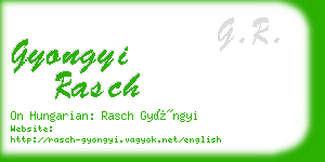 gyongyi rasch business card